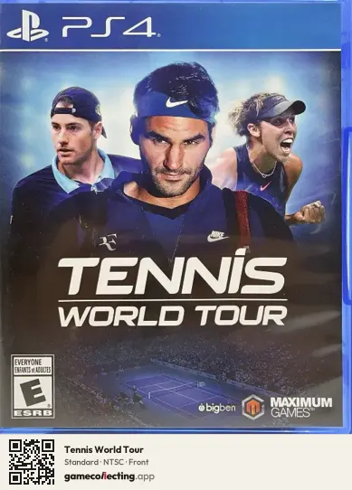 Tennis World Tour PlayStation 4, NTSC box front