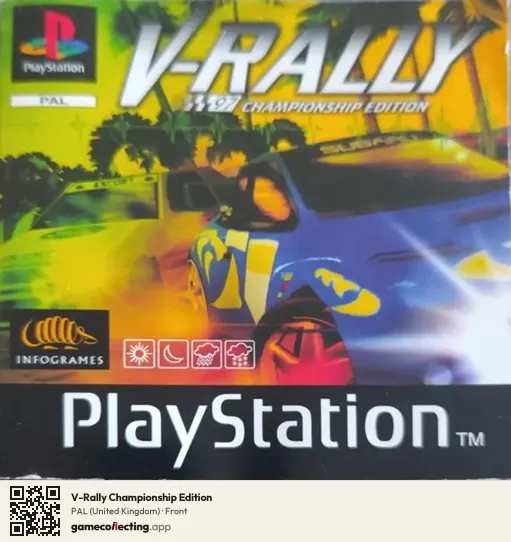 V-Rally Championship Edition PlayStation, United Kingdom box front
