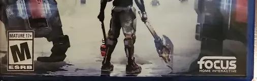 The Surge 2, the ESRB box on its front