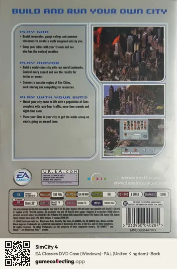 SimCity 4 Computer, United Kingdom box back