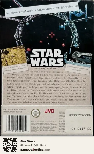 Star Wars Nintendo Entertainment System, PAL box back