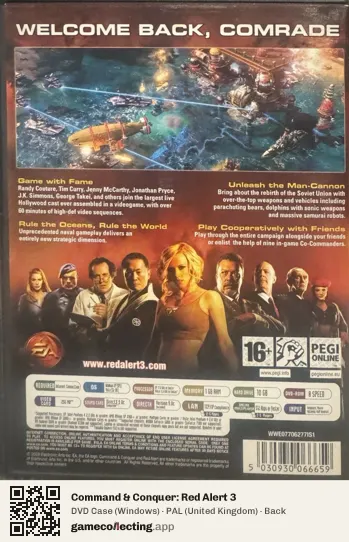 Command & Conquer: Red Alert 3 Computer, United Kingdom box back