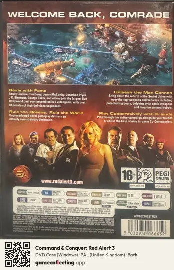 Command & Conquer: Red Alert 3 Computer, United Kingdom box back