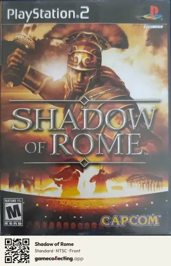 Shadow of Rome PlayStation 2, NTSC box front