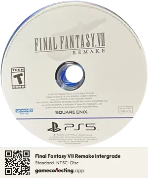 Final Fantasy VII Remake Intergrade PlayStation 5, NTSC disc