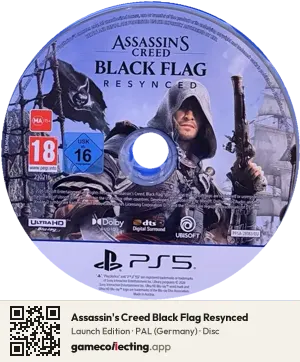 Assassin's Creed Black Flag Resynced PlayStation 5, PAL disc