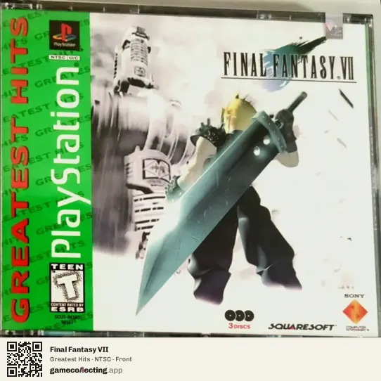 Final Fantasy VII PlayStation, NTSC box front
