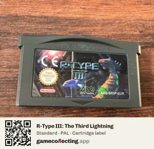R-Type III: The Third Lightning Game Boy Advance, PAL cartridge label