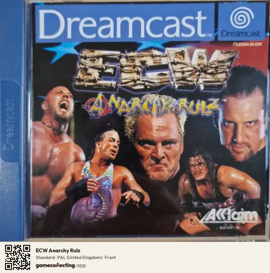 ECW Anarchy Rulz Sega Dreamcast, United Kingdom box front