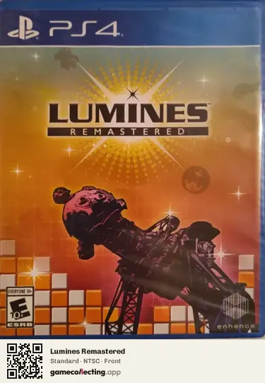 Lumines Remastered PlayStation 4, NTSC box front