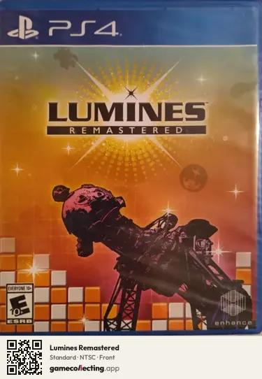 Lumines Remastered PlayStation 4, NTSC box front