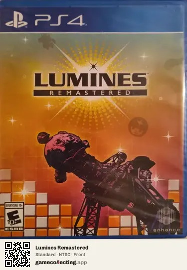 Lumines Remastered PlayStation 4, NTSC box front