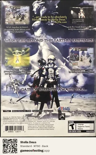 Stella Deus PlayStation 2, NTSC box back