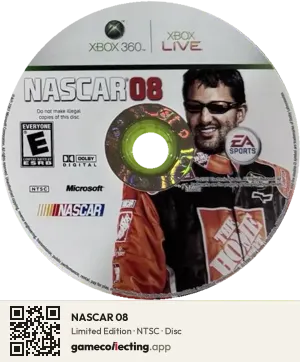 NASCAR 08 Xbox 360, NTSC disc