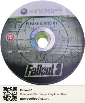 Fallout 3 Xbox 360, PAL disc