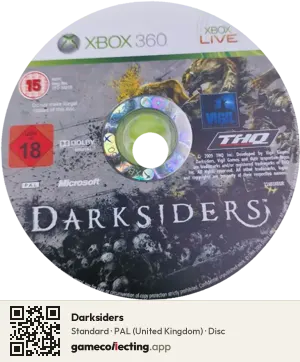 Darksiders Xbox 360, PAL disc
