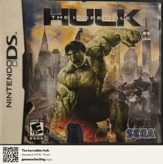 The Incredible Hulk Nintendo DS, NTSC box front