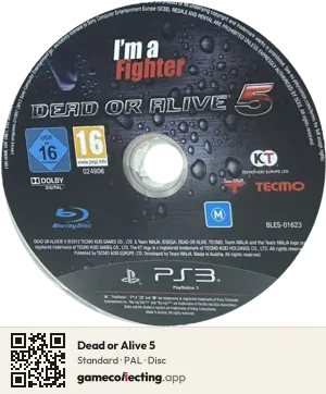 Dead or Alive 5 PlayStation 3, PAL disc