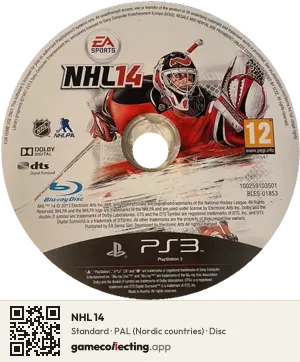 NHL 14 PlayStation 3, PAL disc