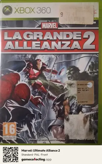 Marvel: Ultimate Alliance 2 Xbox 360, PAL box front