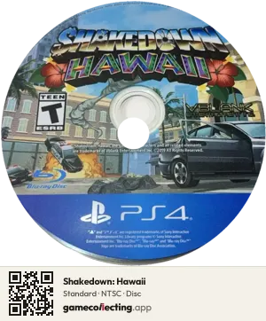 Shakedown: Hawaii PlayStation 4, NTSC disc