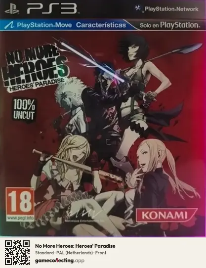 No More Heroes: Heroes' Paradise PlayStation 3, Netherlands box front
