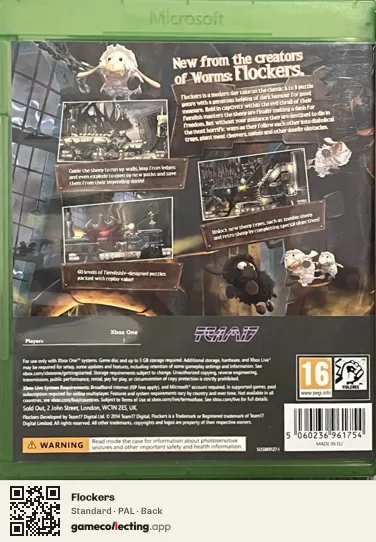 Flockers Xbox One, PAL box back