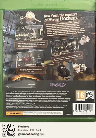 Flockers Xbox One, PAL box back