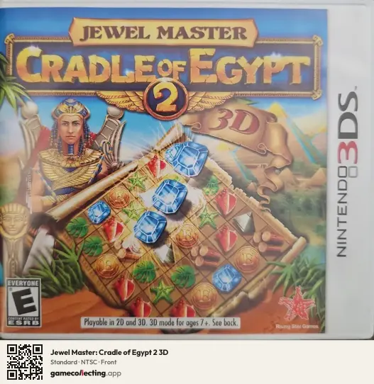 Jewel Master: Cradle of Egypt 2 3D Nintendo 3DS, NTSC box front