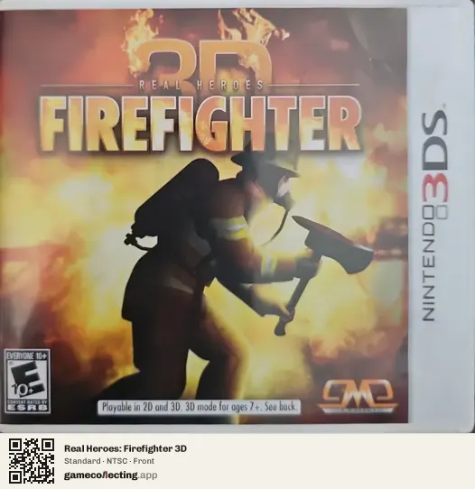 Real Heroes: Firefighter 3D Nintendo 3DS, NTSC box front