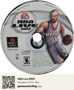 NBA Live 2003 PlayStation, NTSC disc