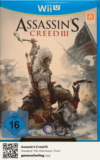 Assassin's Creed III Nintendo Wii U, Germany box front