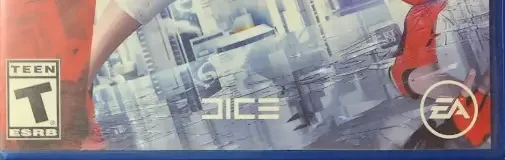 Mirror's Edge Catalyst, the ESRB box on its front