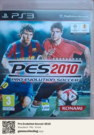 Pro Evolution Soccer 2010 PlayStation 3, PAL box front