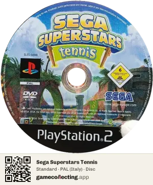 Sega Superstars Tennis PlayStation 2, PAL disc
