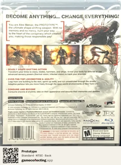 Prototype PlayStation 3, NTSC box back