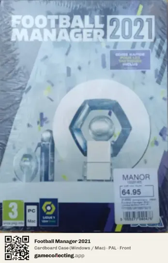 Football Manager 2021 Computer, PAL box front