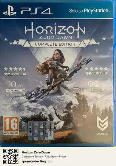 Horizon Zero Dawn PlayStation 4, Italy box front