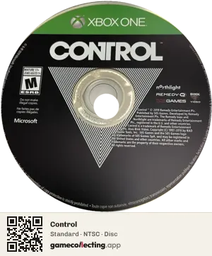 Control Xbox One, NTSC disc