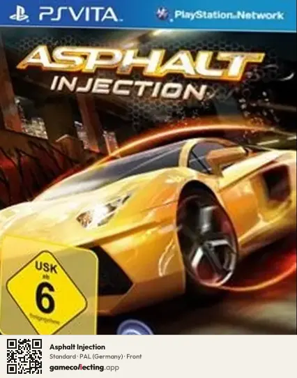 Asphalt Injection PlayStation Vita, Germany box front