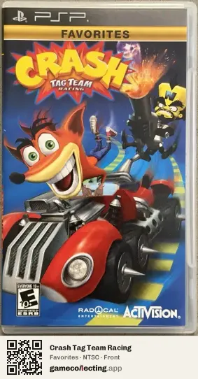 Crash Tag Team Racing PlayStation Portable, NTSC box front