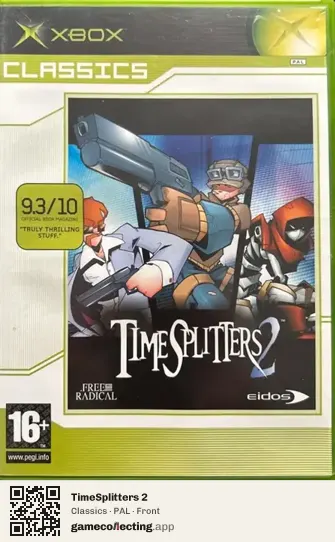 TimeSplitters 2 Xbox, PAL box front