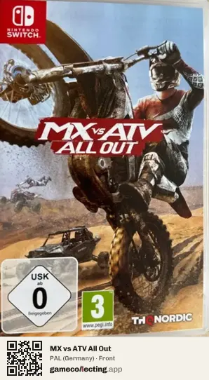 MX vs ATV All Out Nintendo Switch, Germany box front