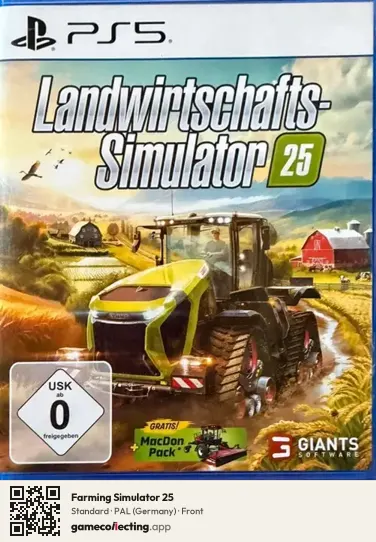 Farming Simulator 25 PlayStation 5, Germany box front