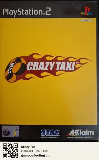 Crazy Taxi PlayStation 2, PAL box front