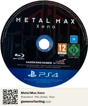 Metal Max Xeno PlayStation 4, PAL disc