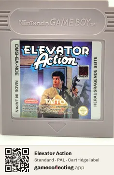 Elevator Action Game Boy, PAL cartridge label