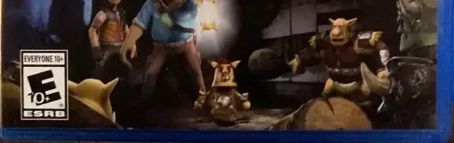 Knack, the ESRB box on its front