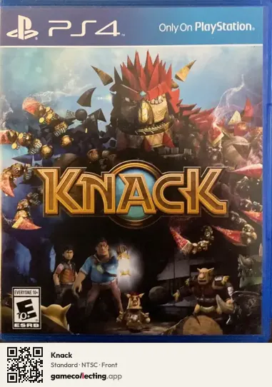 Knack PlayStation 4, NTSC box front