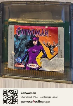 Catwoman Game Boy Color, PAL cartridge label